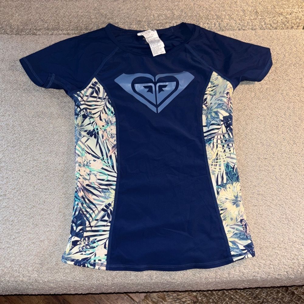 Roxy Navy and Floral Rashguard